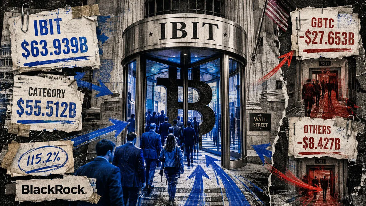 US Bitcoin ETF IBIT Becomes Sole Engine Driving $63 B Market