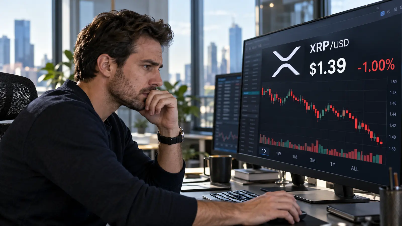 XRP Price Slips to Key Support as Investor Interest Cools